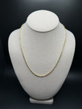 20" 14k Yellow Gold Rope Chain 3mm 3.7g