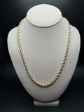 22" 14k Yellow Gold Rope 5.5mm 12.93g