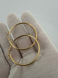 40mm x 2mm 14K yellow gold hoop earrings, 2.8g – Ott Family Jewelry (2)