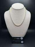 18" 4mm gold over silver moissanite tennis chain, 32.71ctw D VVS1, 25.4g – Ott Family Jewelry (1)