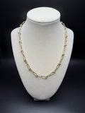 18" 10k Yellow Gold Fancy Paperclip/Hardware Link 5.5mm 14.15g