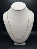 24 inch 2mm Cuban link chain in 14K yellow gold, 8.54g, view 2 - Ott Family Jewelry