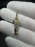 1.5" 10K St. Jude 1/3ctw Natural Diamond Pendant 5mm Bail 2.5g