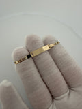 5.5" 14K Yellow Gold 3mm Valentino Link Baby ID Bracelet 3.0g