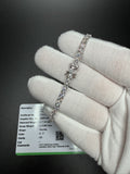 7" 14K White Gold 7.14ctw E-F VS Lab Diamond Tennis EGL Certified – 3.5mm – 9.00g