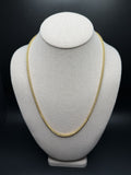 22" 14K Yellow Gold Foxtail Franco 3mm 10.65g