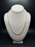 14K 8mm Handmade Solid Rope Chain