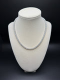 16" Silver 30ctw Moissanite Tennis Chain 4mm 20.5g