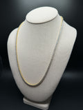 23" Gold Over Silver 1ctw Natural Diamond Tennis Chain 28.6g