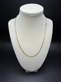 18" 14K Yellow Gold Box Chain 1.5mm 6.65g