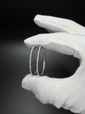 40mm Silver Oval Shape .75ctw VS/VVS Lab Diamond Hoops 5.0g