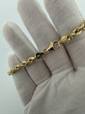 8" 14K Yellow Gold Rope 5mm 5.3g