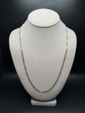 24" 14k Yellow Gold Figaro 4mm 13.72g