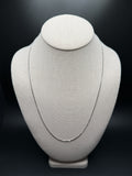 22" 14K White Gold Box Chain 1mm 4.7g