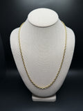 24" 14K Yellow Gold Fancy Anchor 4mm 8.44g