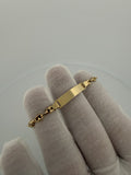6" 14k Yellow Gold Puffed Mariner Baby ID Bracelet 4mm 4.0g