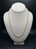 22" 14K Yellow Gold Foxtail Franco 3mm 14.1g