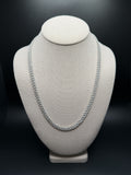 22" Silver 13ctw VS/VVS Lab Diamond Cuban Link 6mm 42.0g