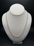 22 inch 6mm 13ctw VS/VVS lab diamond Cuban chain in gold over sterling silver, 42.5g, view 2 - Ott Family Jewelry