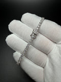 7" Silver Moissanite Tennis Bracelet 3mm 8.9g