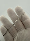 8 inch 2.5mm ice chain bracelet in 14K white gold, 3.72g, view 2 - Ott Family Jewelry