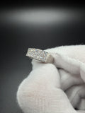 Size 10 Silver 2ctw VS/VVS 3 Row Lab Diamond Ring 5.6g