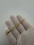 7.25" 14K Yellow Gold Cuban Bracelet 3mm 5.51g