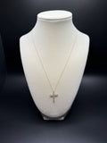 18" 14k Yellow Gold Chain & 1" 1ctw VS/VVS Lab Diamond Cross 1.5g
