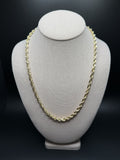 10K 6mm Handmade Solid Rope Chain