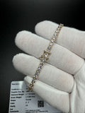 7" 14K Yellow Gold 7.18ctw E-F VS Lab Diamond Tennis EGL Certified – 3.5mm – 9.20g
