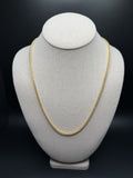 22" 14K Yellow Gold Foxtail Franco 3mm 10.8g