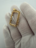 2" 14K Yellow Gold Rope Bezel 4.5mm Bail 3.24g