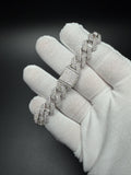 8" 12mm silver moissanite Cuban bracelet, 10.18ctw D VVS1, GRA certified, 41.7g – Ott Family Jewelry (2)