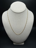 20 inch 2.5mm Figaro chain in 14K yellow gold, 2.4g, view 2 - Ott Family Jewelry