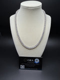 18" 5mm silver moissanite tennis chain, 40ctw D VVS1, 32.1g – Ott Family Jewelry (2)