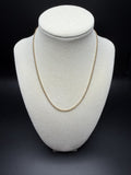 16 inch 2mm foxtail Franco chain in 14K yellow gold, 4.1g, view 2 - Ott Family Jewelry