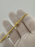 8" 10K Yellow Gold Cuban Bracelet 4mm 9.82g