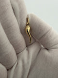 1.25" 14K Yellow Gold Italian Horn 4.6mm Bail 0.8g