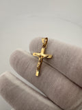 1.25" 14k Yellow Gold Crucifix 4mm Bail 1.65g