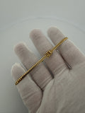8" 14K Yellow Gold Cuban 3mm 7.34g