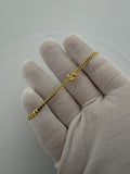 7.5" 10K Yellow Gold Cuban Bracelet 3mm 4.93g