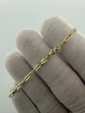 7 inch 3mm paperclip bracelet in 14K yellow gold, 1.12g, view 2 - Ott Family Jewelry