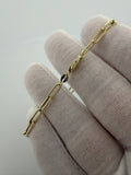 7" 14k Yellow Gold Paperclip 4mm 1.82g