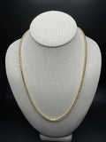 22" 14K Yellow Gold Franco Chain 4mm 39.62g