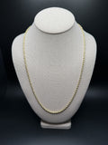 24" 14K Yellow Gold Rope Chain 3mm 18.33g