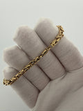 7.25" 14k Yellow Gold Byzantine 4.5mm 5.25g