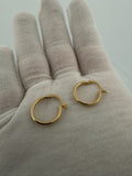 15mm 14k Yellow Gold Huggies 1.5g