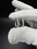 15mm Silver 1ctw VS/VVS Lab Diamond Inside Out Huggies 2.4g