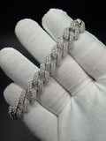 8" 12mm silver moissanite Cuban bracelet, 10.18ctw D VVS1, GRA certified, 41.7g – Ott Family Jewelry (3)