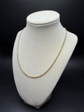 18" 14K Yellow Gold Rope Chain 2.5mm 3.34g
